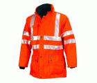 Parka A.V. triple uso EN ISO 20471, EN 343 Talla S Naranja flúor + bandas (32)