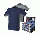 DISPLAY CAMISETA STRETCH 08175B (18 UDS.) AZUL Y (18 UDS.) GRIS 