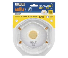 MASCARILLA FFP2 CON VÁLVULA REF. DS7822N EN BLÍSTER (2 UDS.)