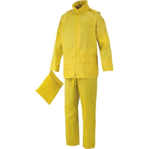 Conjunto impermeable poliéster-PVC, Amarillo (10) Talla L