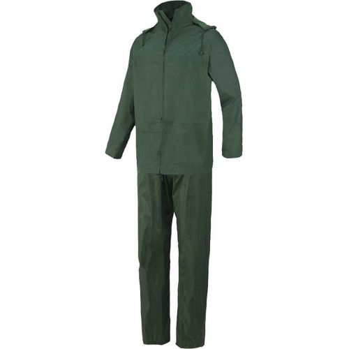 Conjunto impermeable poliéster-PVC, Verde (20) Talla S