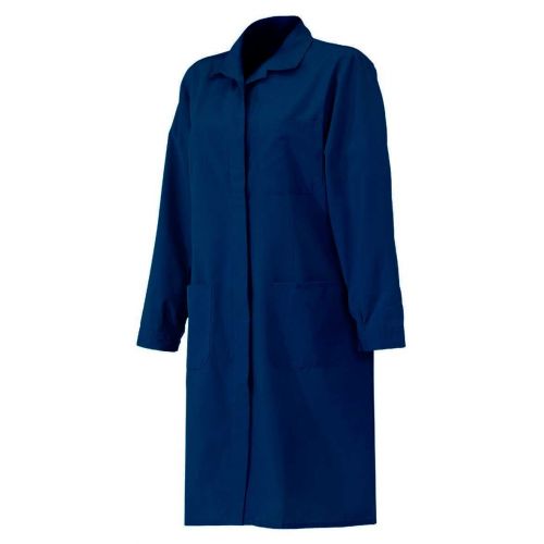 Bata señora poliéster/algodón, Azul (40) Talla S