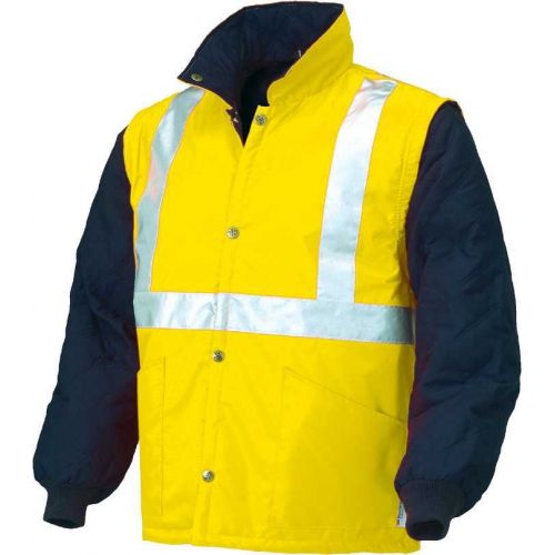 Chaleco con mangas A.V. bicolor EN ISO 20471 Talla XXL Amarillo flúor + bandas (12)