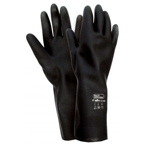 Guante BLACK DEFENDER neopreno-látex EN 388, EN 374 CAT. III Talla L