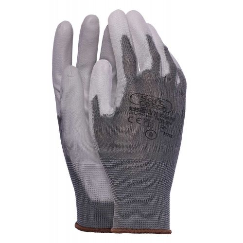 Guante poliéster recubierto con PU EN 388 Talla 7 Gris (80)