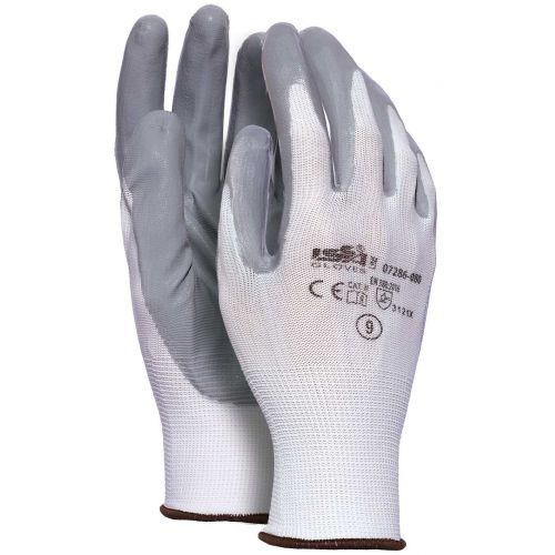 Guante poliéster/NBR EN 388 Talla 7 Gris (80)