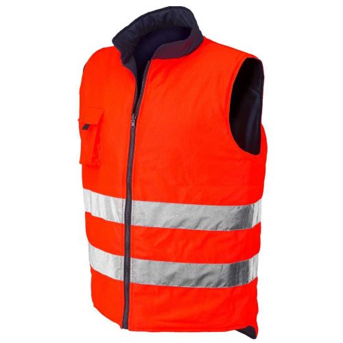 Chaleco A.V. reversible REVERSE EN ISO 20471 Talla XXL Azul marino-Naranja flúor (47)