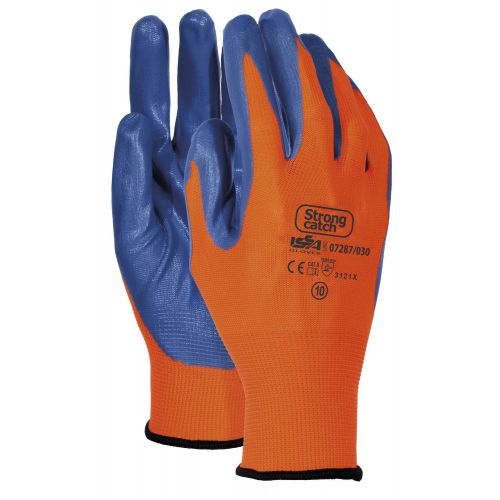 Guante nylon/NBR STRONG CATCH EN 388 Talla 9 Naranja (30)