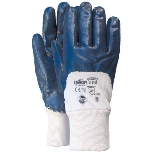 Guante algodón/NBR TOP, puño elástico EN 388 Talla 10 Azul