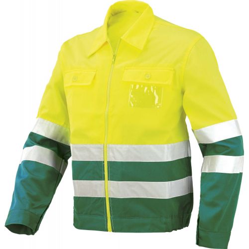 Cazadora A.V. bicolor EN ISO 20471, Verde-Amarillo flúor (38) Talla L