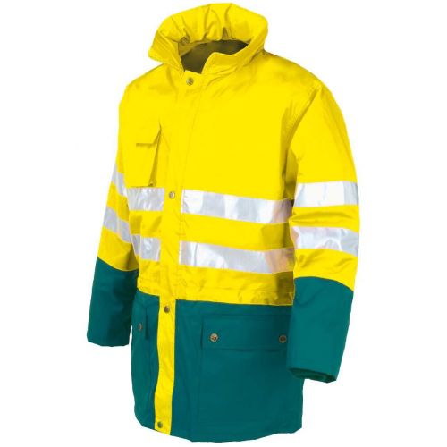 Parka A.V. bicolor acolchada EN ISO 20471, EN 343 Talla M Verde-Amarillo flúor (38)