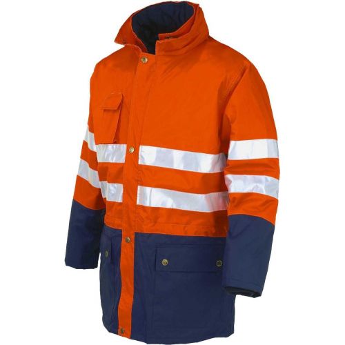 Parka A.V. bicolor triple uso VALDIEZZA EN ISO 20471, EN 343 Talla L Azul marino-Naranja flúor (47)