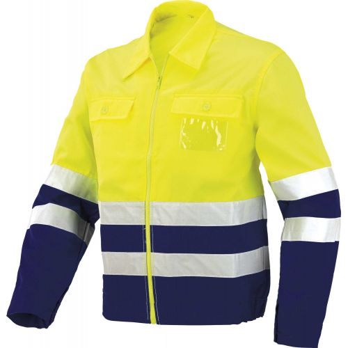 Cazadora A.V. bicolor EN ISO 20471, Azul marino-Amarillo flúor (48) Talla L