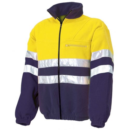 Forro polar A.V. bicolor con cremallera completa EN ISO 20471 Talla XL Azul marino-Amarillo flúor (48)