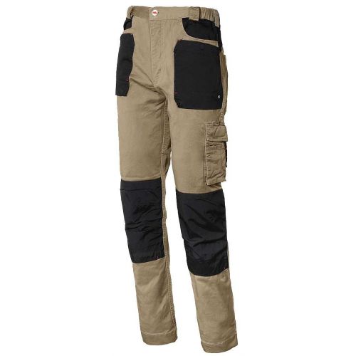 Pantalón multibolsillos Stretch con refuerzo en rodillas en caja Talla L Beige (25)