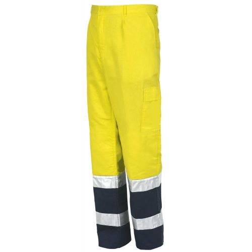 Pantalón multibolsillos A.V. EN ISO 20471 Talla S Azul marino-Amarillo flúor (48)