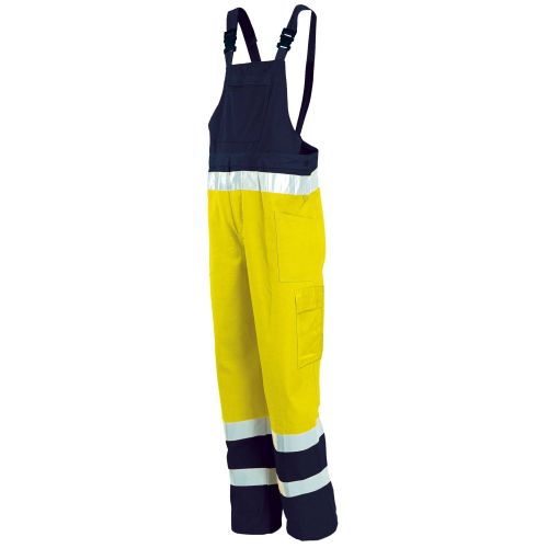 Pantalón c/peto A.V. EN ISO 20471 Talla XXL Azul marino-Amarillo flúor (48)