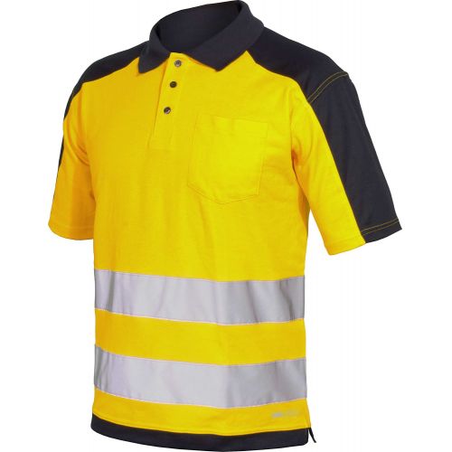 Polo TOP manga corta A.V. bicolor EN ISO 20471 Talla XL Azul marino-Amarillo flúor (48)