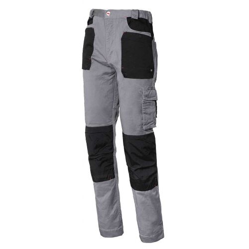 Pantalón multibolsillos Stretch con refuerzo en rodillas en caja Talla XS Gris (80)