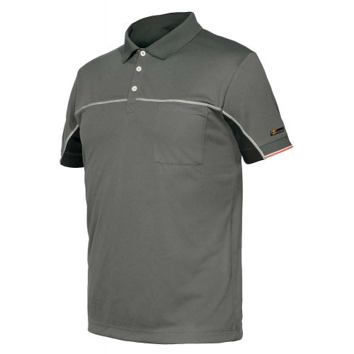 Polo manga corta bicolor Extreme en caja (100% poliéster) Talla S Gris claro (78)