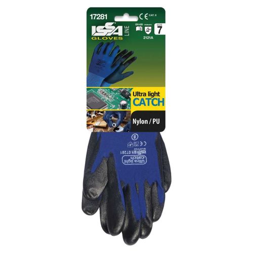 Guante nylon LIGHT CATCH recubierto PU EN 388 blíster Talla 10