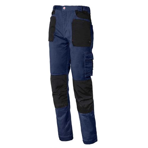 Pantalón multibolsillos Stretch con refuerzo en rodillas Talla 3XL Azul (40)