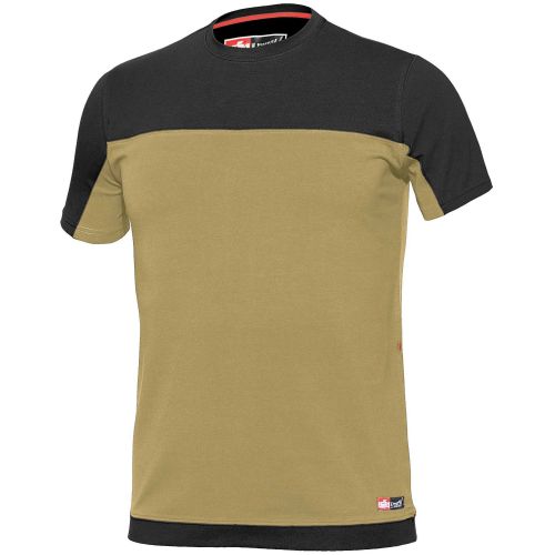 Camiseta manga corta bicolor Stretch Talla M Beige (25)