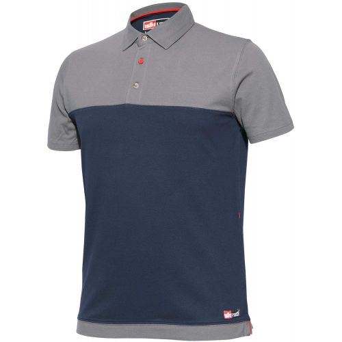 Polo manga corta bicolor Stretch Talla L Azul (40)