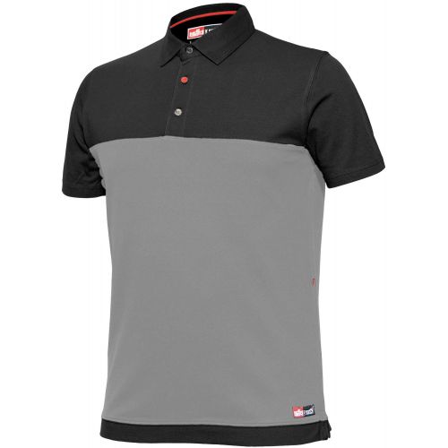 Polo manga corta bicolor Stretch Talla L Gris (80)