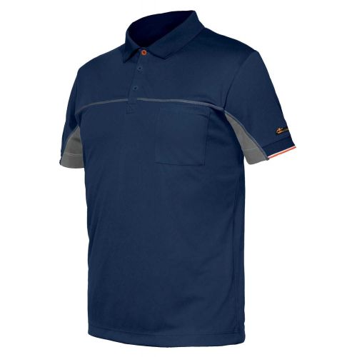 Polo manga corta bicolor Extreme en caja (100% poliéster) Talla M Azul (40)