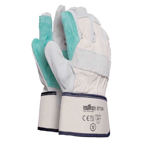 Guante vacuno americano serraje reforzado palma, pulgar, índice EN 388 Talla 9