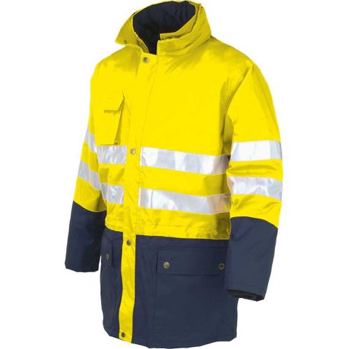 Parka A.V. bicolor triple uso VALDIEZZA EN ISO 20471, EN 343 Talla XXL Azul marino-Amarillo flúor (48)