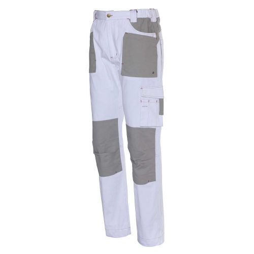 Pantalón multibolsillos Stretch con refuerzo en rodillas en caja Talla L Blanco (50)