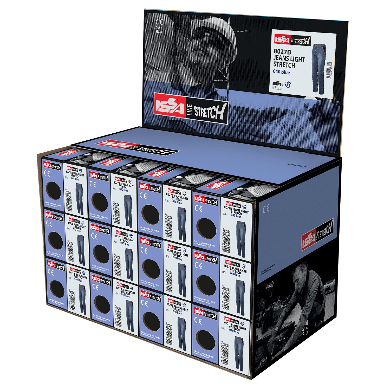 DISPLAY JEANS STRETCH LIGHT 8027B (12 UDS.)