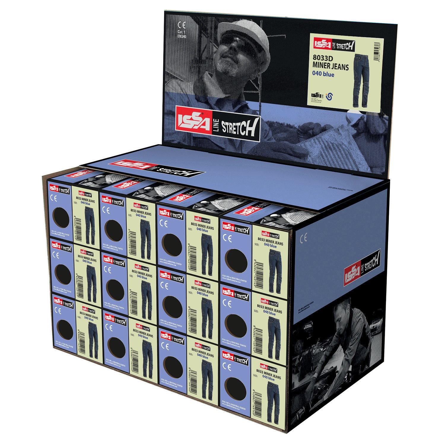 DISPLAY JEANS STRETCH MINER 8033 (12 UDS.)