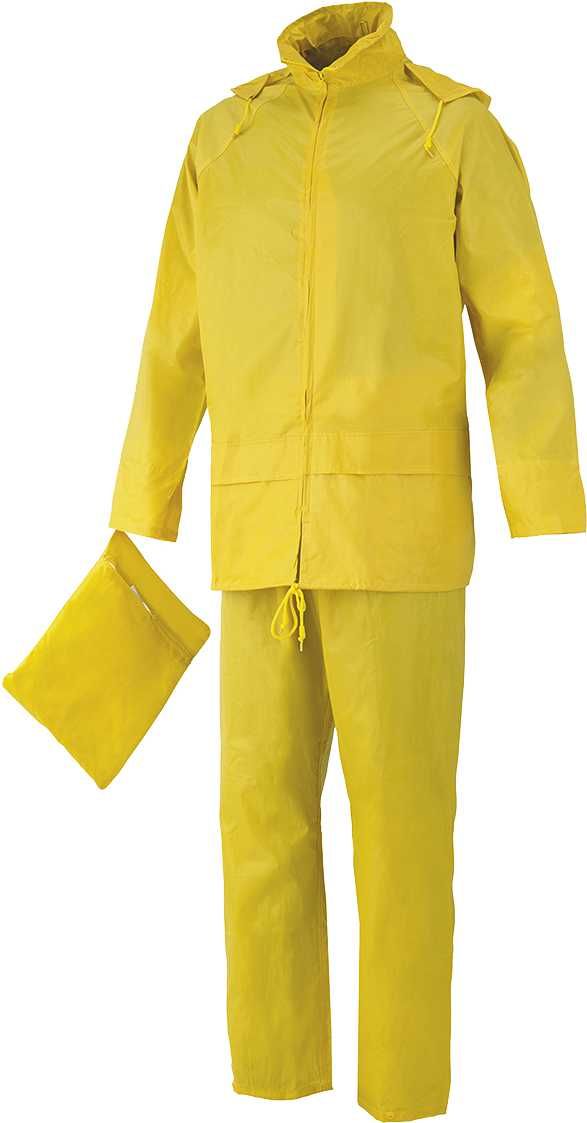 Conjunto impermeable poliéster-PVC, Amarillo (10) Talla XXL