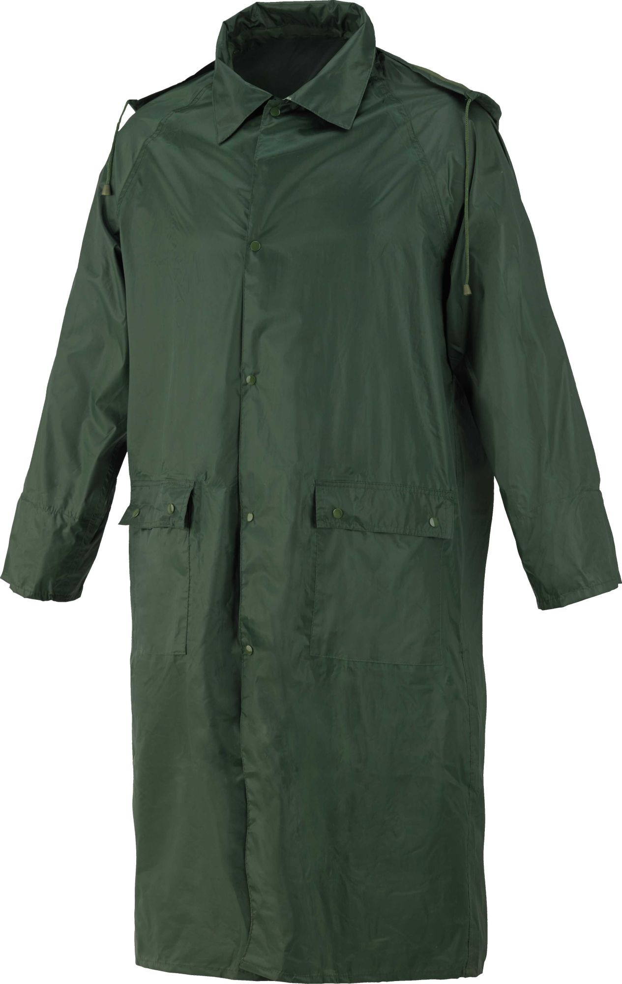 Gabardina impermeable poliéster-PVC, Verde (20) Talla L
