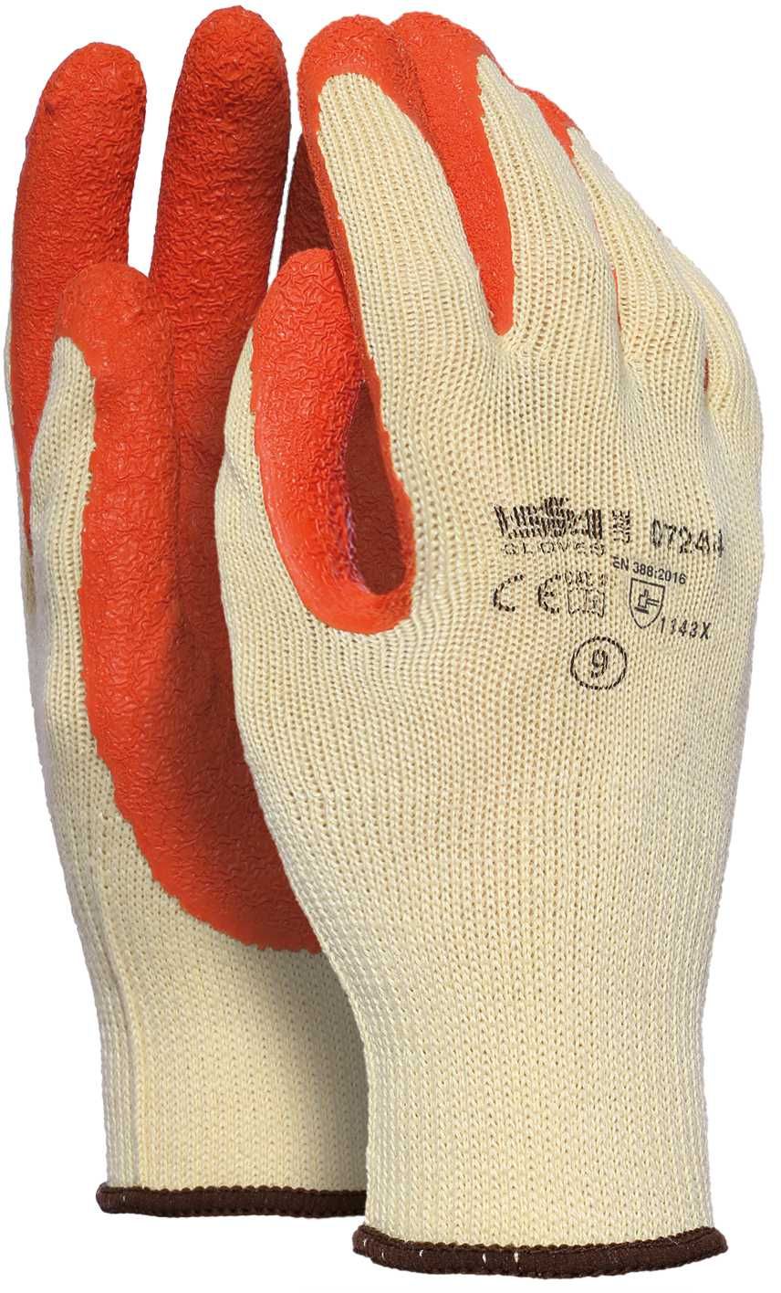 Guante poliamida recubierto látex, dorso fresco, puño punto EN 388 Talla 10