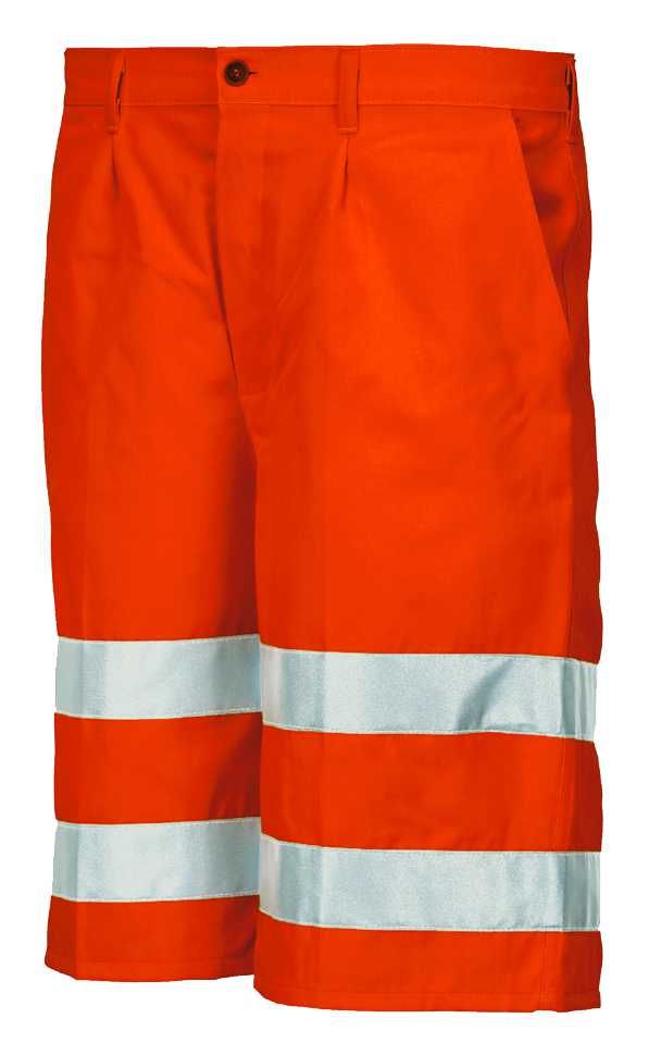 Bermuda A.V. EN ISO 20471 Talla S Naranja flúor + bandas (32)