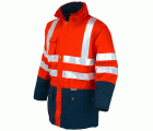 Parka A.V. bicolor triple uso EN ISO 20471, EN 343 Talla 3XL Naranja flúor + bandas (32)