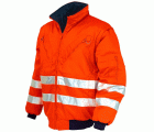 Cazadora pilot A.V. reversible EN ISO 20471 Talla L Naranja flúor + bandas (32)