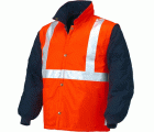 Chaleco con mangas A.V. bicolor EN ISO 20471 Talla XL Naranja flúor + bandas (32)