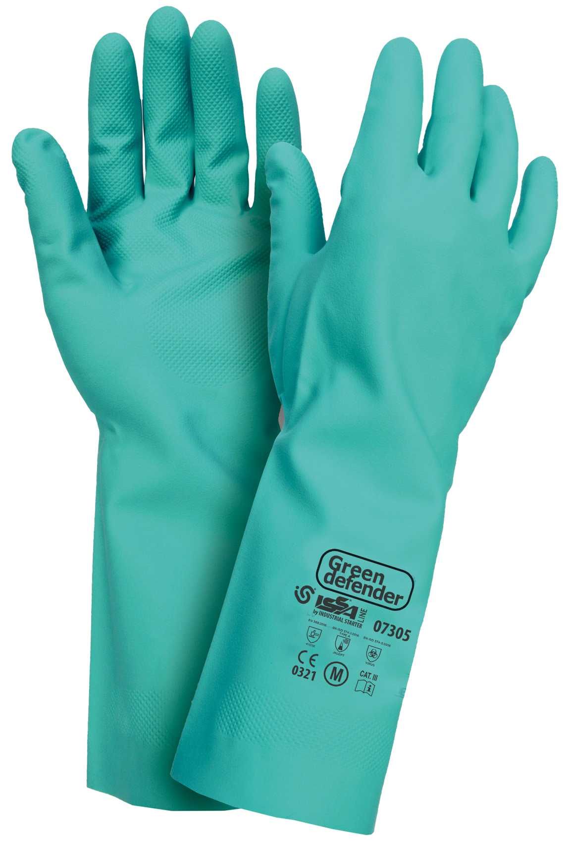 Guante GREEN DEFENDER nitrilo EN 388, EN 374 CAT. III Talla M