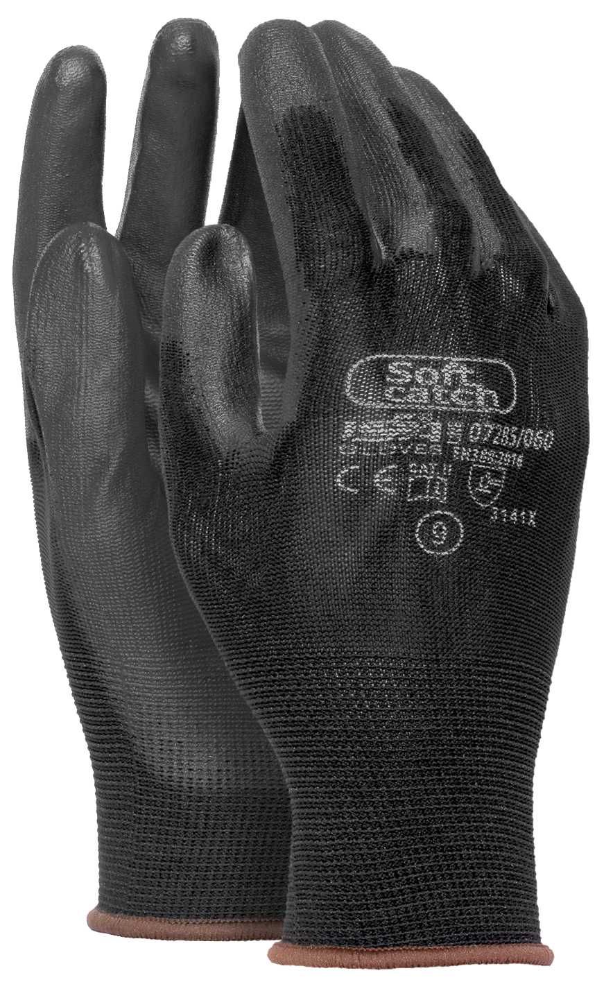 Guante nylon recubierto con PU SOFT CATCH EN 388 Talla 9 Negro (60)