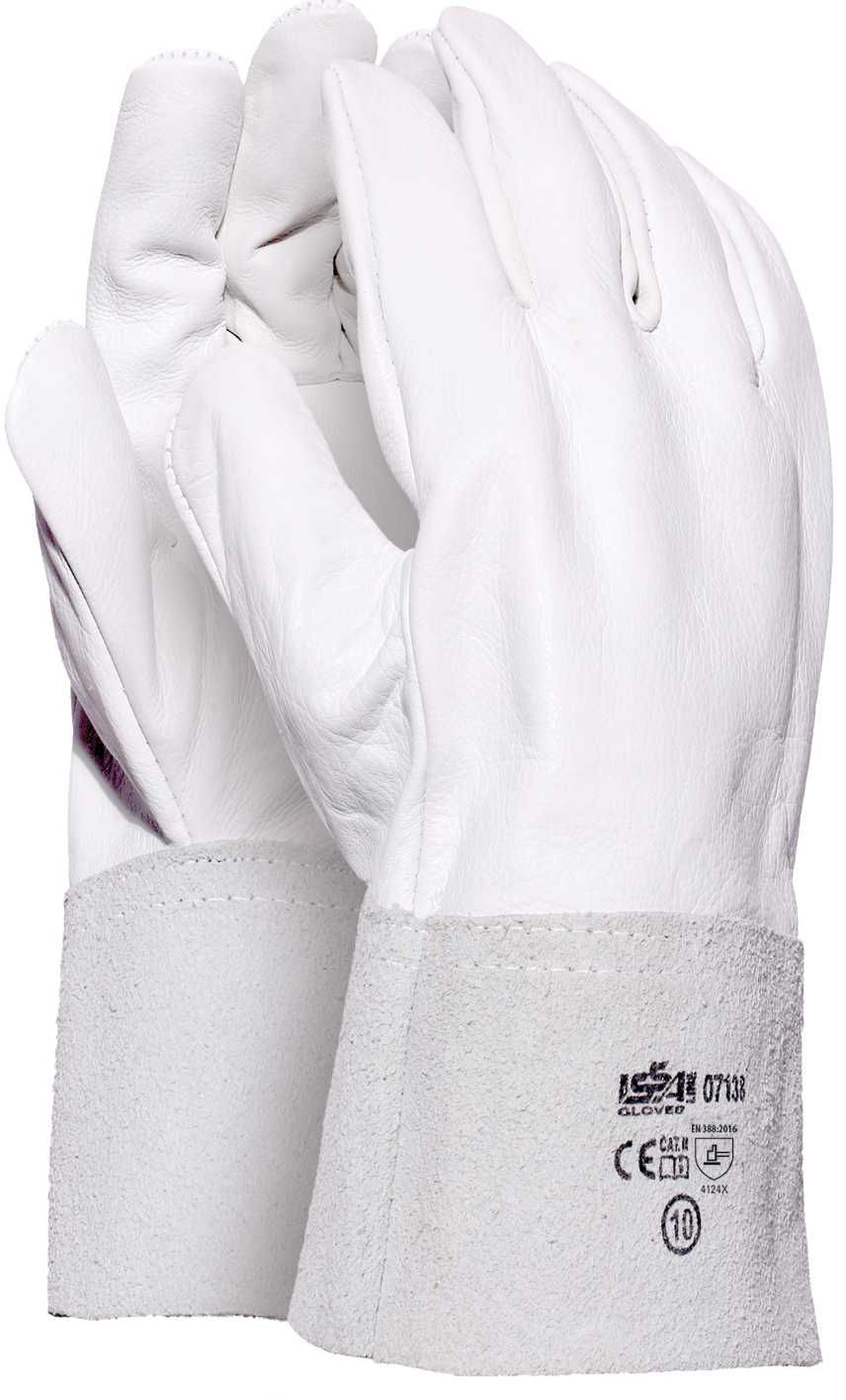 Guante en piel flor bovino Talla 10 Blanco (50)