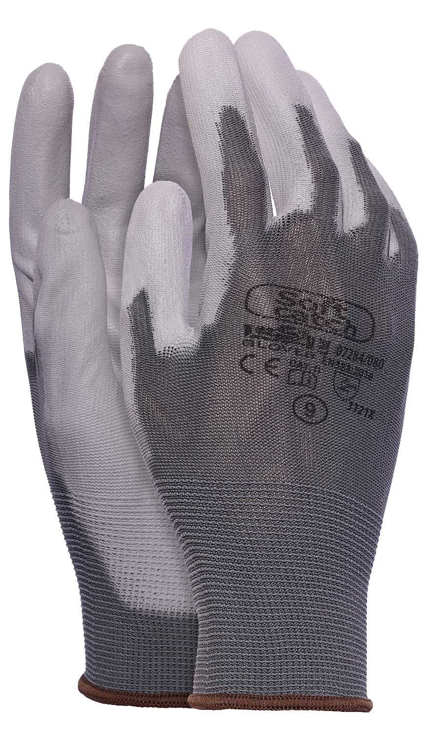 Guante poliéster recubierto con PU EN 388 Talla 6 Gris (80)