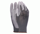 Guante poliéster recubierto con PU EN 388 Talla 8 Gris (80)