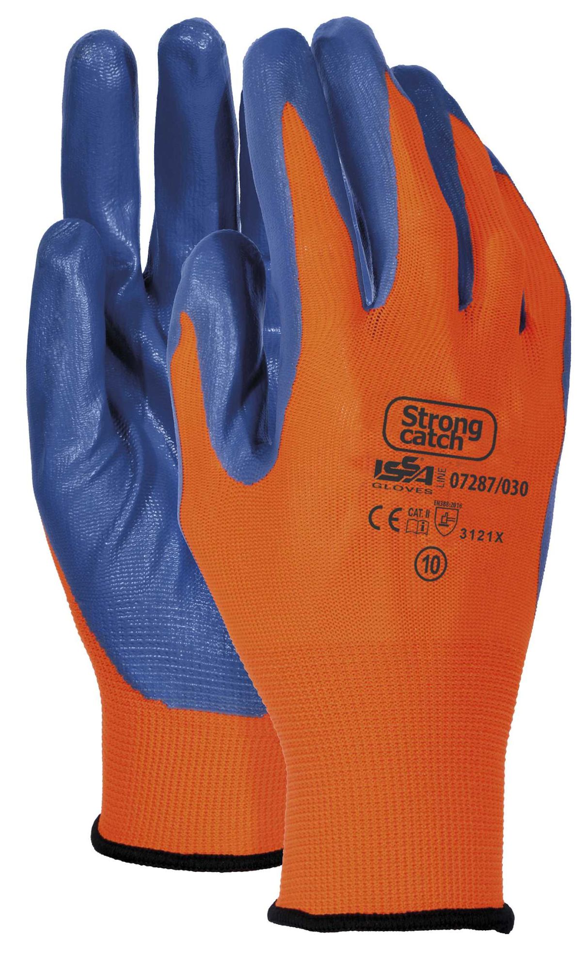 Guante nylon/NBR STRONG CATCH EN 388 Talla 10 Naranja (30)
