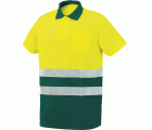 Polo manga corta A.V. bicolor EN ISO 20471, Verde-Amarillo flúor (38) Talla XL