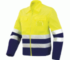 Cazadora A.V. bicolor EN ISO 20471, Azul marino-Amarillo flúor (48) Talla L